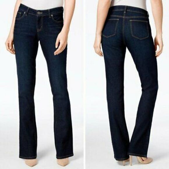 Style & Co Curvy Fit Boot Cut Wide Leg High Rise Jeans With Rhinestones 14 - Picture 1 of 16